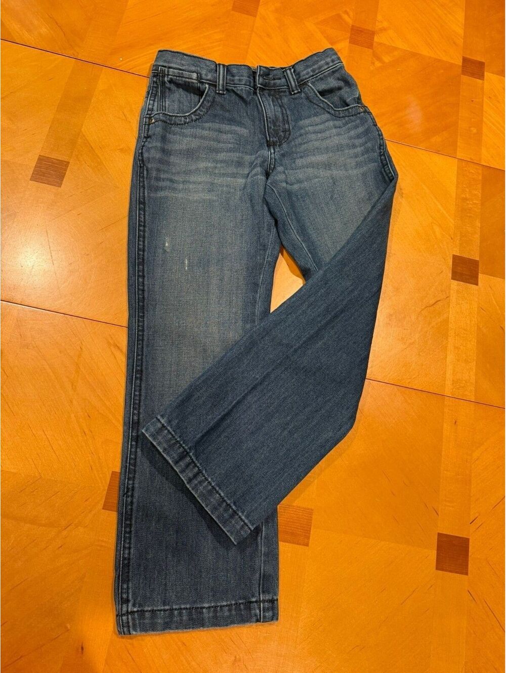Wrangler Boys Size 10 Jeans Blue Denim Western Cowboy 100% Cotton